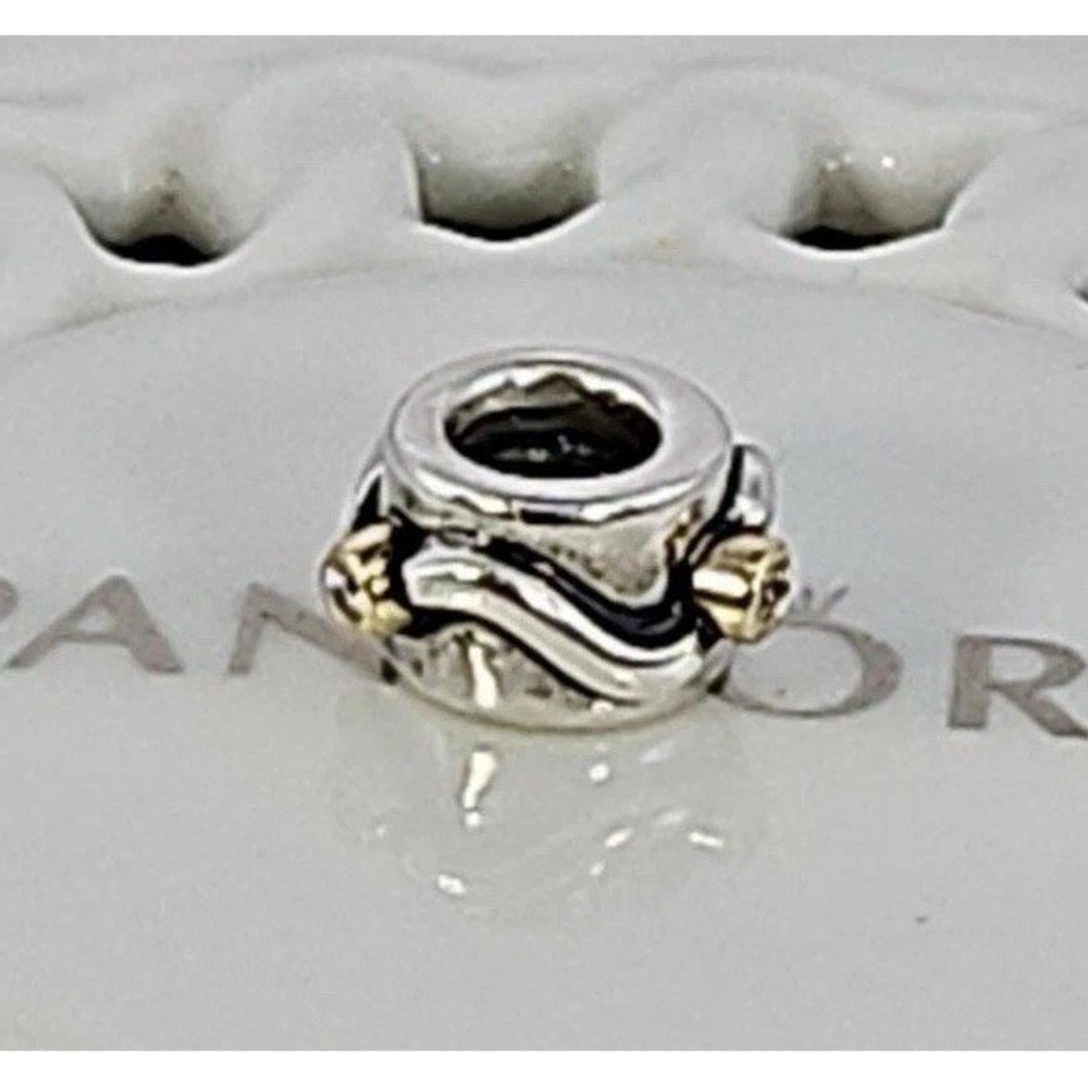 Authentic Pandora SS925 ALE & 14kt Gold Laura's Favorite Charm 790255D - Retired